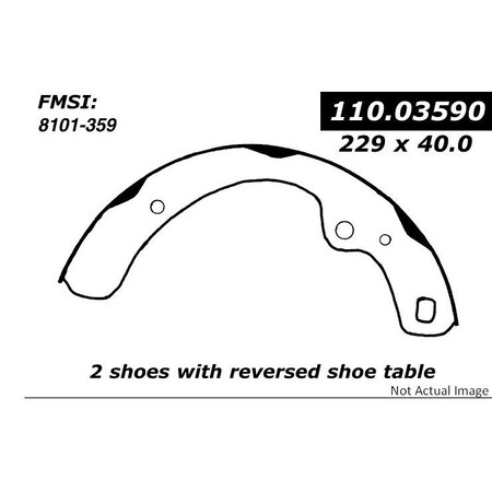 Centric Parts PREMIUM BRAKE SHOES 111.0359